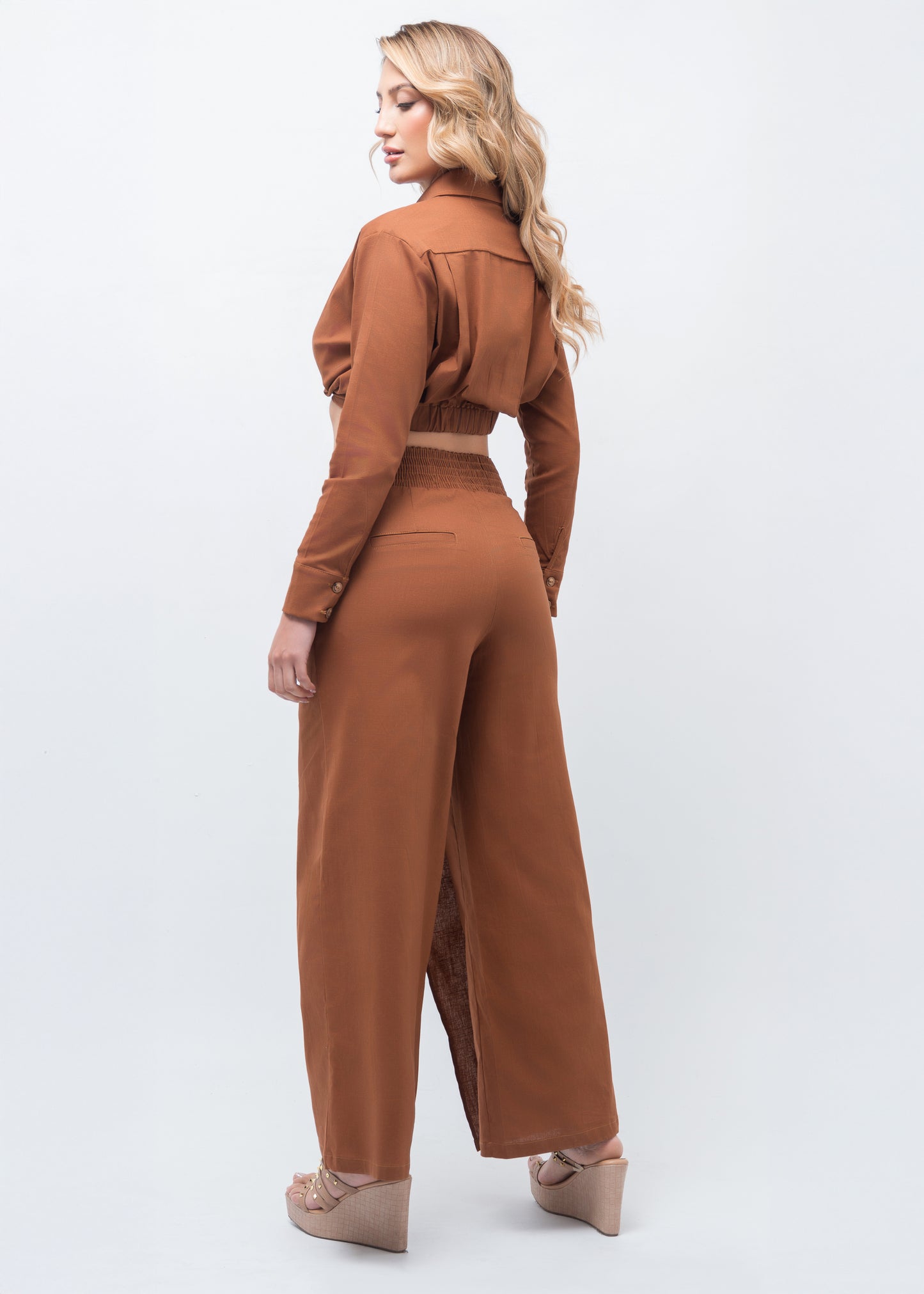 Conjunto pantalón café - Conjunto talla única - Conjunto con elástico