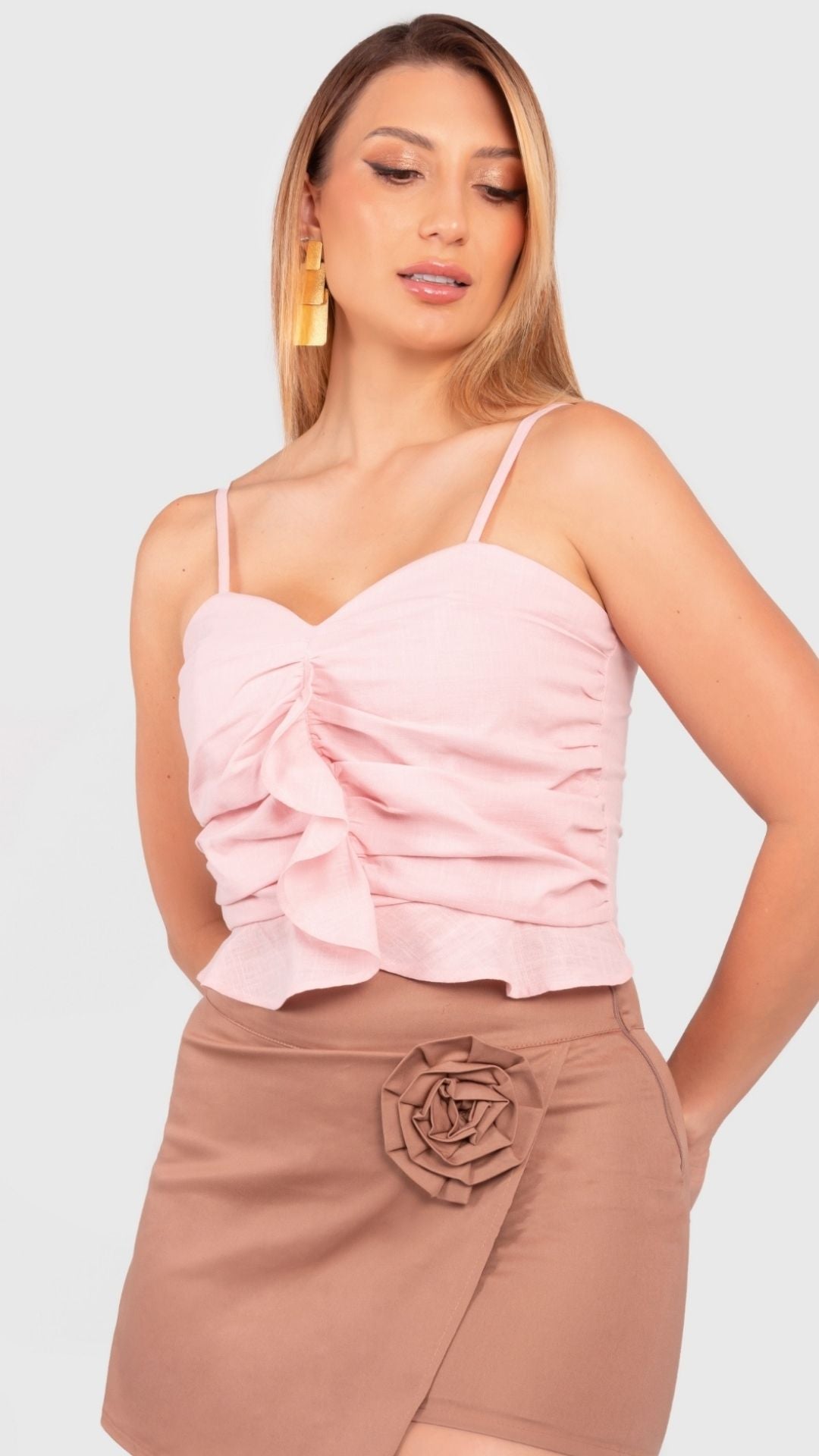 BLUSA CORTA ASTERIA UNICOLOR