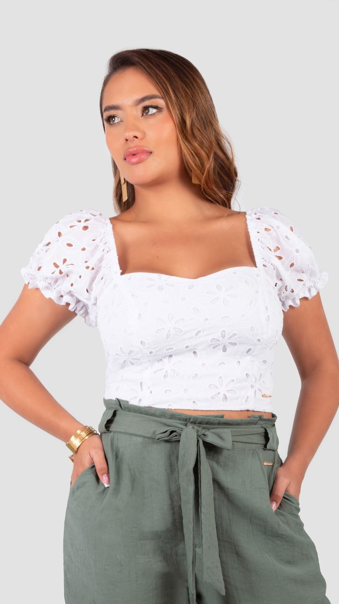 BLUSA CORTA BAROQUE UNICOLOR
