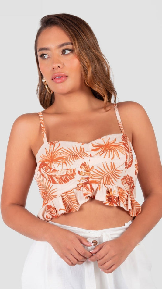 BLUSA CORTA MIMI ESTAMPADO