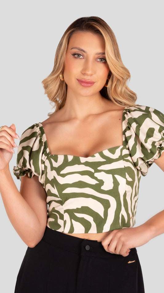 BLUSA CORTA PITTY ESTAMPADO