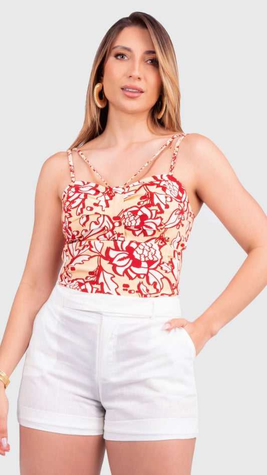BLUSA CORTA ROSY ESTAMPADO
