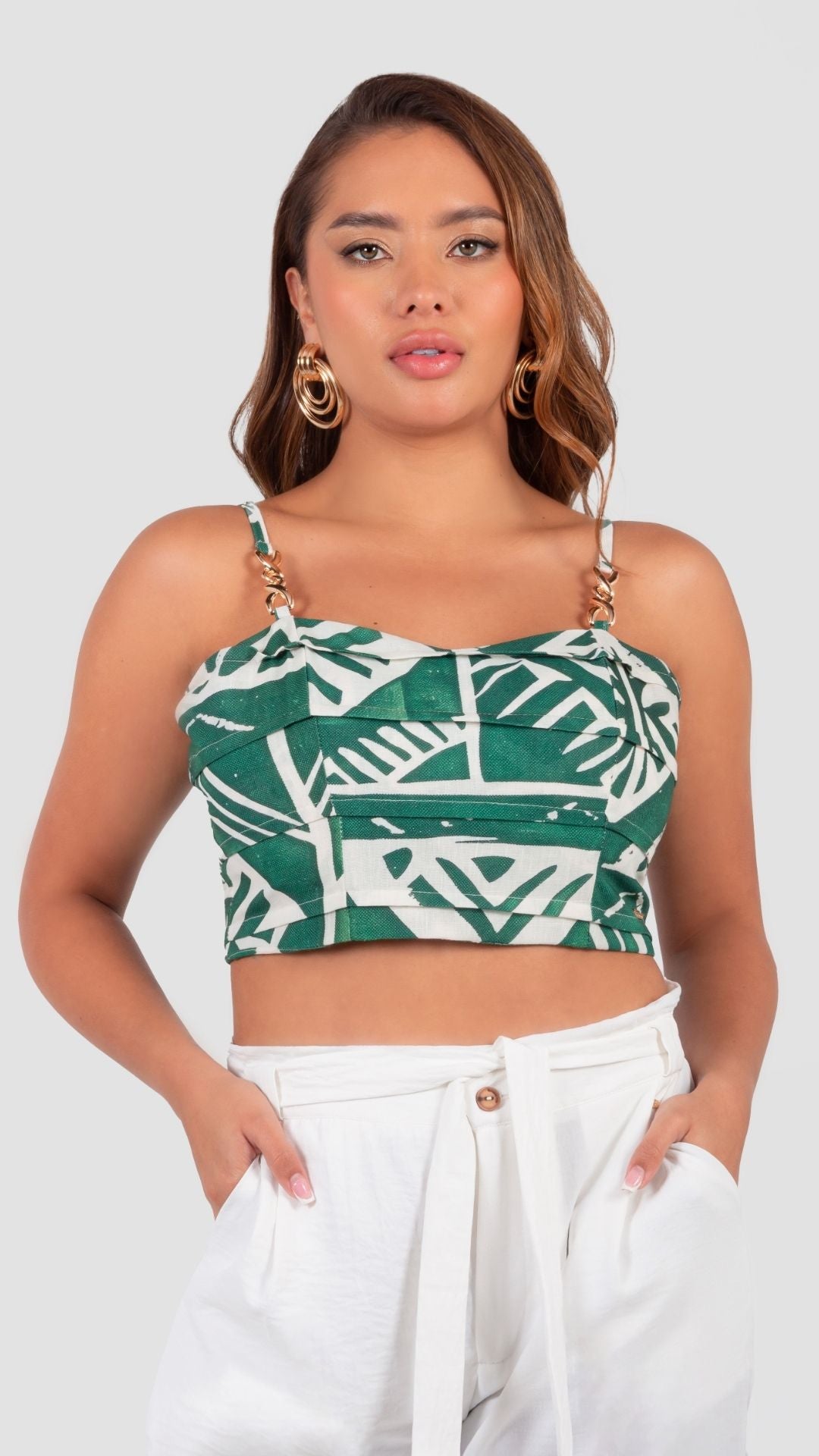 BLUSA CORTA XIRE ESTAMPADO