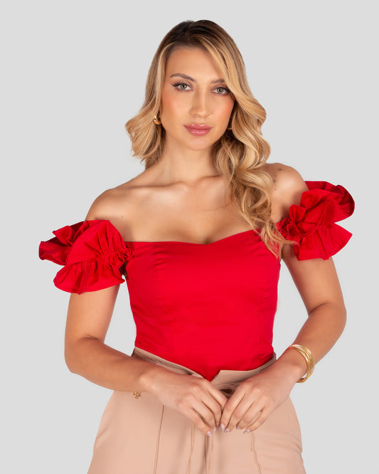 Blusa strapless - Blusa con boleros - Blusa talla única - Outfit para salir