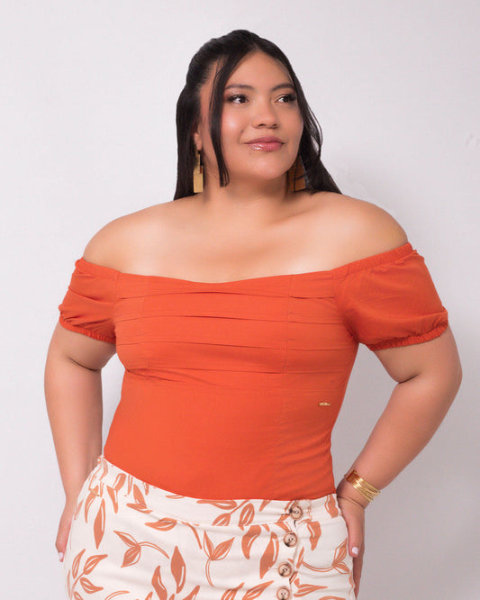 Blusa larga -  Blusa plus - Blusa strapless - Outfit casual - Blusa talla grande - Blusa versátil 